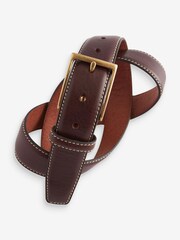 Brown Signature Leather Belt - Image 3 of 4
