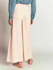 Boden Cream Cotton Wide Leg Culotte Jeans - Image 3 of 5