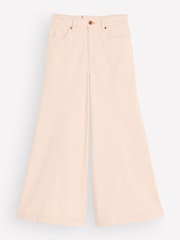 Boden Cream Cotton Wide Leg Culotte Jeans - Image 5 of 5
