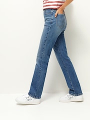 Mid Blue Comfort Stretch Straight Jeans - Image 2 of 6