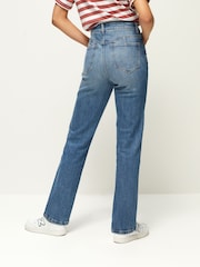 Mid Blue Comfort Stretch Straight Jeans - Image 3 of 6