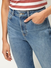 Mid Blue Comfort Stretch Straight Jeans - Image 4 of 6