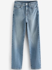 Mid Blue Comfort Stretch Straight Jeans - Image 5 of 6