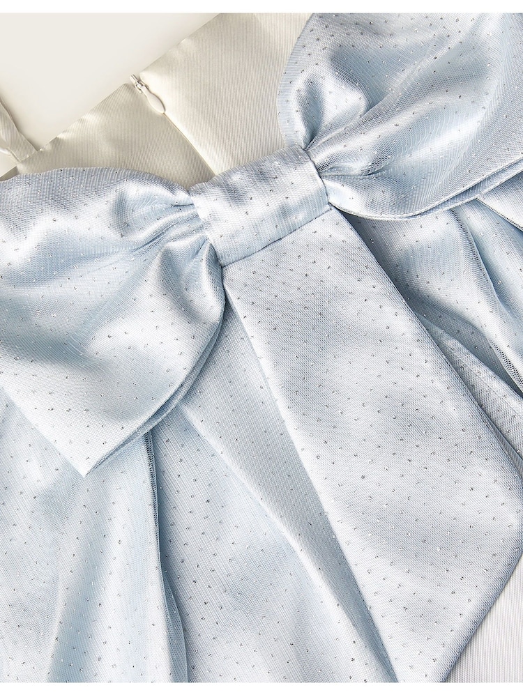Monsoon Blue Anastasia Glitter Tulle Maxi Dress - Image 4 of 4