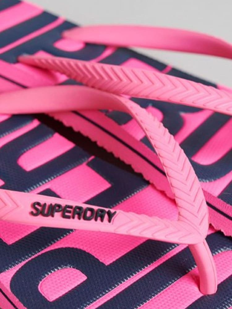 Superdry Pink Vintage Vegan Flip Flops - Image 3 of 3