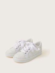 Monsoon Natural Bridesmaid Glitter Trainers - Image 1 of 3