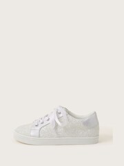 Monsoon Natural Bridesmaid Glitter Trainers - Image 2 of 3