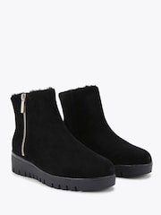 Carvela Black Bello Suede Zip Ankle Boots - Image 4 of 5