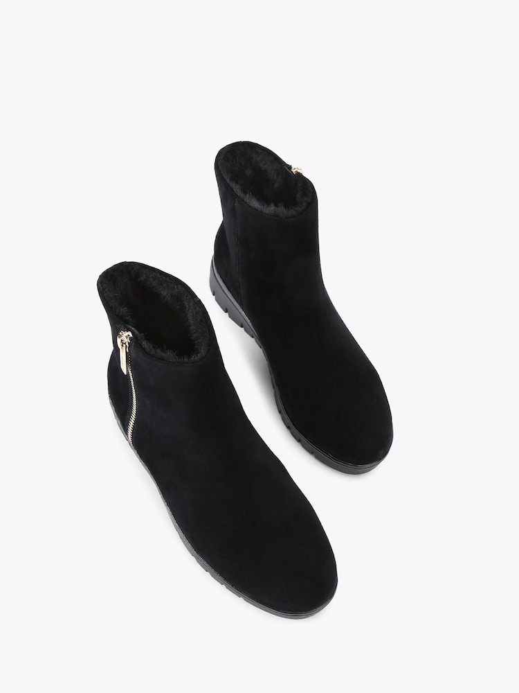 Carvela Black Bello Suede Zip Ankle Boots - Image 5 of 5 Carvela Black Bello Suede Zip Ankle Boots - Image 5 of 5