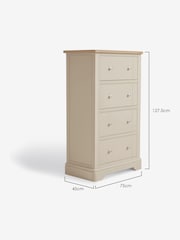 Stone Hampton Painted Oak Collection 4 Drawer Chest Of Drawers - Image 7 of 9