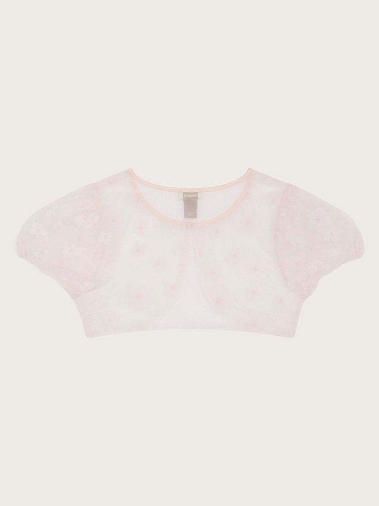 Monsoon Pink 3D Petal Tulle Cover Up - Image 2 of 3 Monsoon Pink 3D Petal Tulle Cover Up - Image 2 of 3