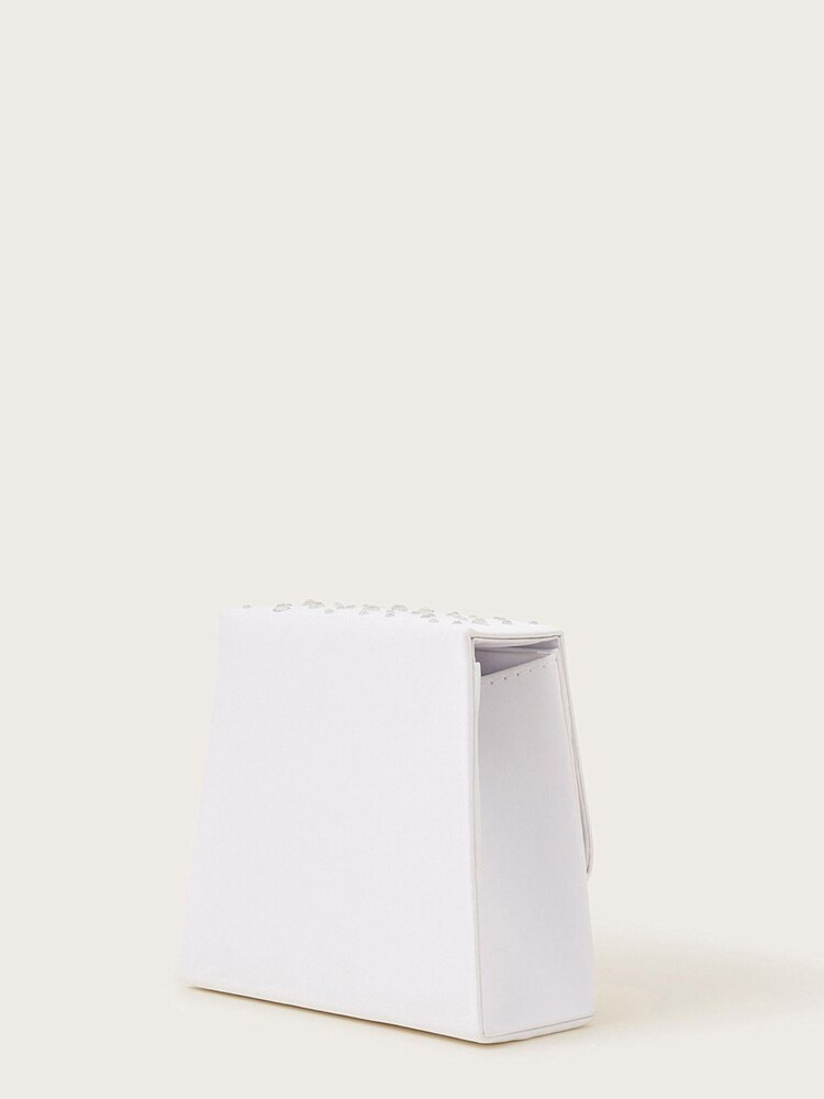 Monsoon White Diamanté Amber Bridesmaid Bag - Image 2 of 3
