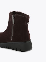 Carvela Brown Bello Suede Zip Ankle Boots - Image 3 of 5