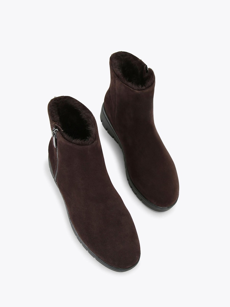 Carvela Brown Bello Suede Zip Ankle Boots - Image 5 of 5 Carvela Brown Bello Suede Zip Ankle Boots - Image 5 of 5
