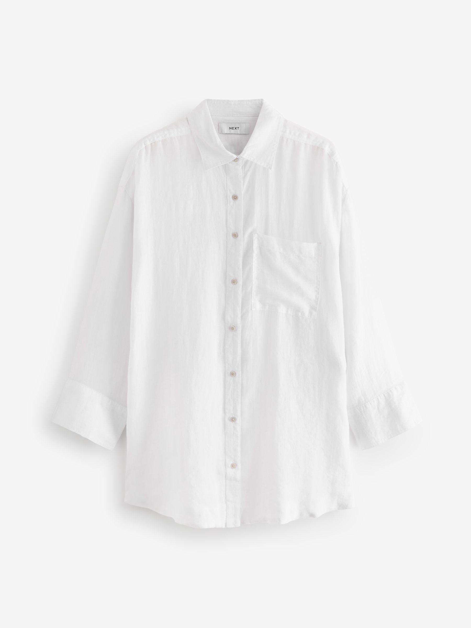 お気に入り Look Linen White Buy Casual Luxembourg Next from Shirt Summer トップス