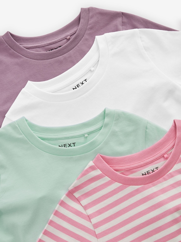 Violett/Rosa/Blau - T-Shirts 4er-Pack, 100 % Baumwolle (3–16Jahre) - Bild 7 von 7