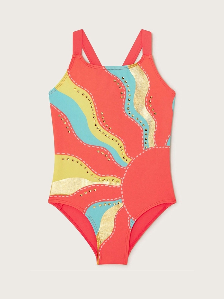 Monsoon Orange Sunshine Sequin Swimsuit - Image 1 of 3