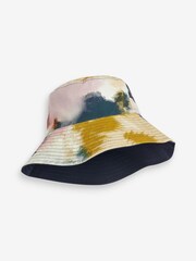 Navy Blue Tie Dye Reversible Bucket Hat - Image 3 of 3