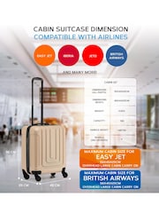 Flight Knight 56x45x25cm EasyJet Overhead 8 Wheel ABS Hard Case Cabin Carry On Hand Luggage - Image 3 of 7