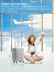 Flight Knight 55x40x20cm Ryanair Priority 4 Wheel ABS Hard Case Cabin Carry On Hand Luggage - Image 2 of 7