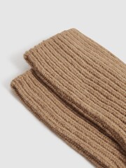 Reiss Camel Carmen Wool Blend Ribbed Socks - Image 2 of 3