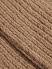Reiss Camel Carmen Wool Blend Ribbed Socks - Image 3 of 3