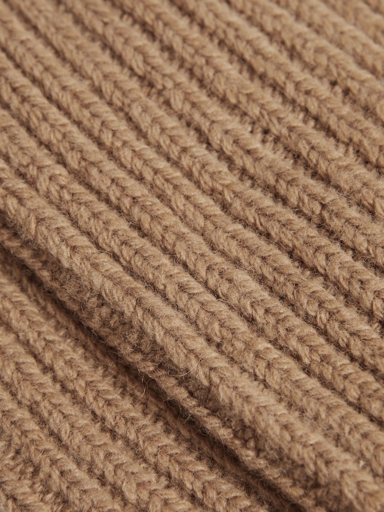 Reiss Camel Carmen Wool Blend Ribbed Socks - Image 3 of 3