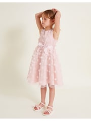 Monsoon Pink Reya 3D Scuba Bridesmaid Dress - Image 1 of 4
