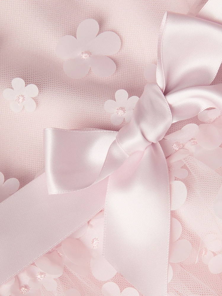 Monsoon Pink Reya 3D Scuba Bridesmaid Dress - Image 4 of 4