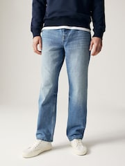 Blue Light Relaxed Fit 100% Cotton Authentic Jeans - Image 1 of 12