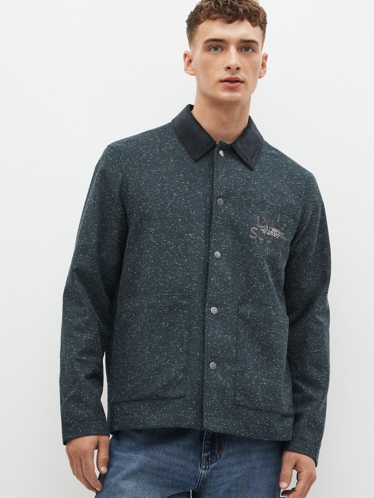 Lyle Scott Navy Donegal Workwear Jacket - Image 1 of 1