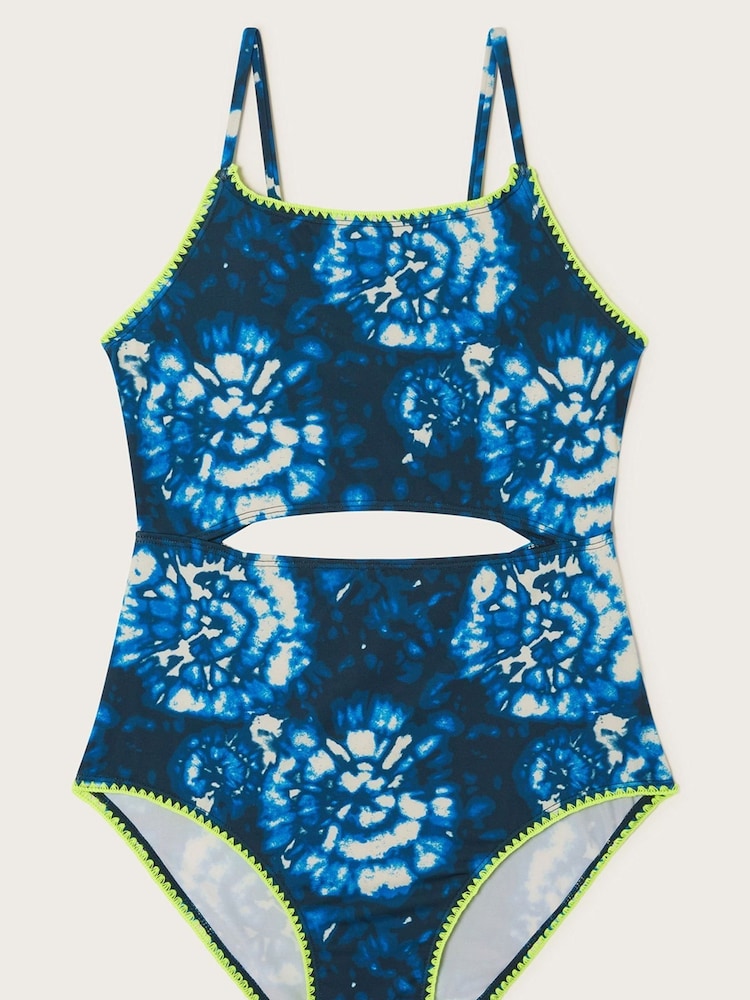 Monsoon Blue Tie Dye Swimsuit - Image 1 of 3 Monsoon Blue Tie Dye Swimsuit - Image 1 of 3