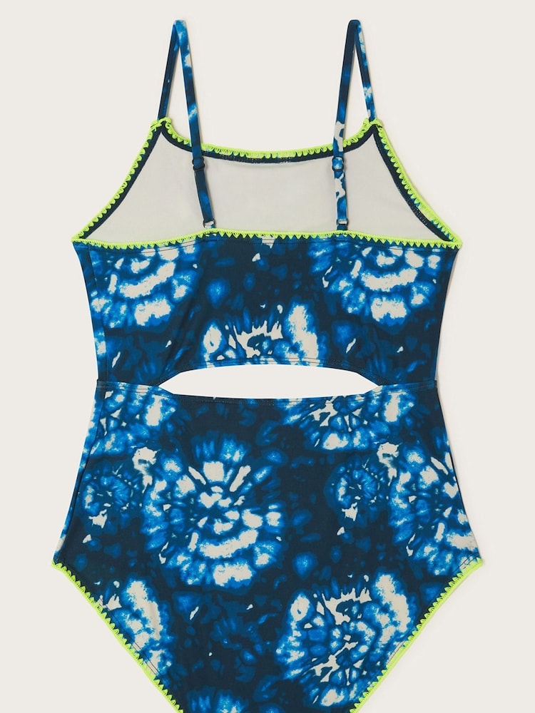 Monsoon Blue Tie Dye Swimsuit - Image 2 of 3 Monsoon Blue Tie Dye Swimsuit - Image 2 of 3