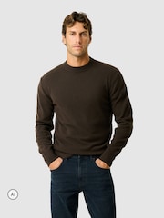 Rodd & Gunn Dark Brown Stewart Island Knit Jumper - Image 1 of 6
