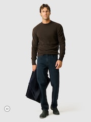 Rodd & Gunn Dark Brown Stewart Island Knit Jumper - Image 3 of 6