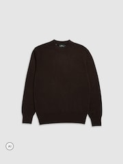 Rodd & Gunn Dark Brown Stewart Island Knit Jumper - Image 5 of 6
