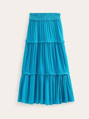 Boden Blue Smocked-Waist Crinkle Skirt - Image 5 of 5