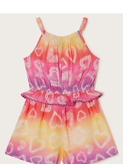 Monsoon Purple Tie Dye Heart Romper - Image 2 of 4