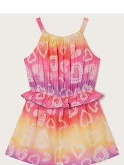Monsoon Purple Tie Dye Heart Romper - Image 3 of 4