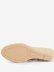 Barbour® Tan Brown Yolanda Leather Espadrille Wedge Sandals - Image 7 of 7