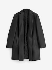 Black Double Breasted Epsom Overcoat - Image 7 of 12