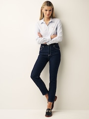 GANT Light Blue Fitted Stretch Oxford Striped Shirt - Image 3 of 6