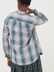 FatFace Grey Olivia Check Shirt - Image 3 of 5