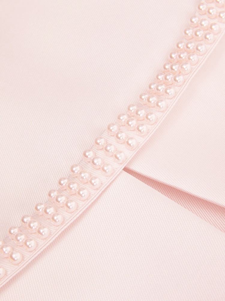 Monsoon Pink Pearl Belt Henrietta Dress - Image 3 of 3 Monsoon Pink Pearl Belt Henrietta Dress - Image 3 of 3