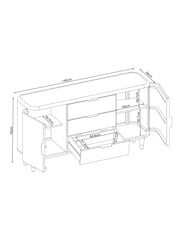 Dark Chester Mango Wood Sideboard - Image 4 of 12