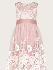 Monsoon Pink Alicia Lace Embroidered Maxi Dress - Image 1 of 3