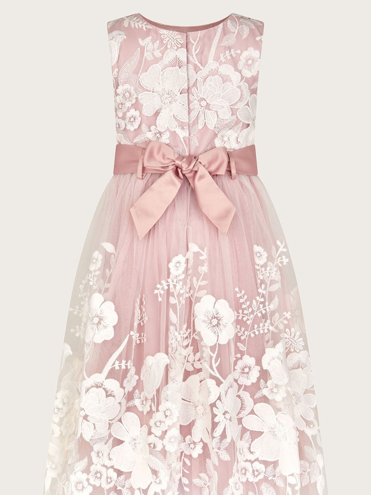 Monsoon Pink Alicia Lace Embroidered Maxi Dress - Image 2 of 3