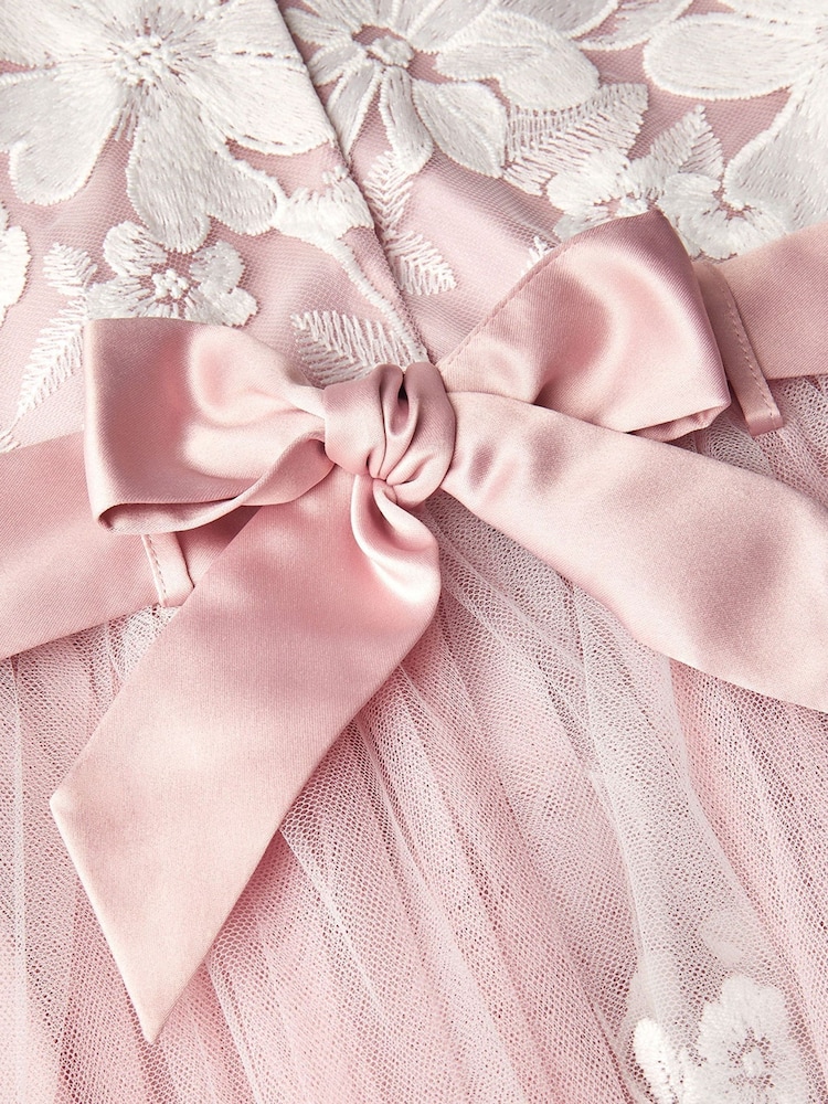 Monsoon Pink Alicia Lace Embroidered Maxi Dress - Image 3 of 3
