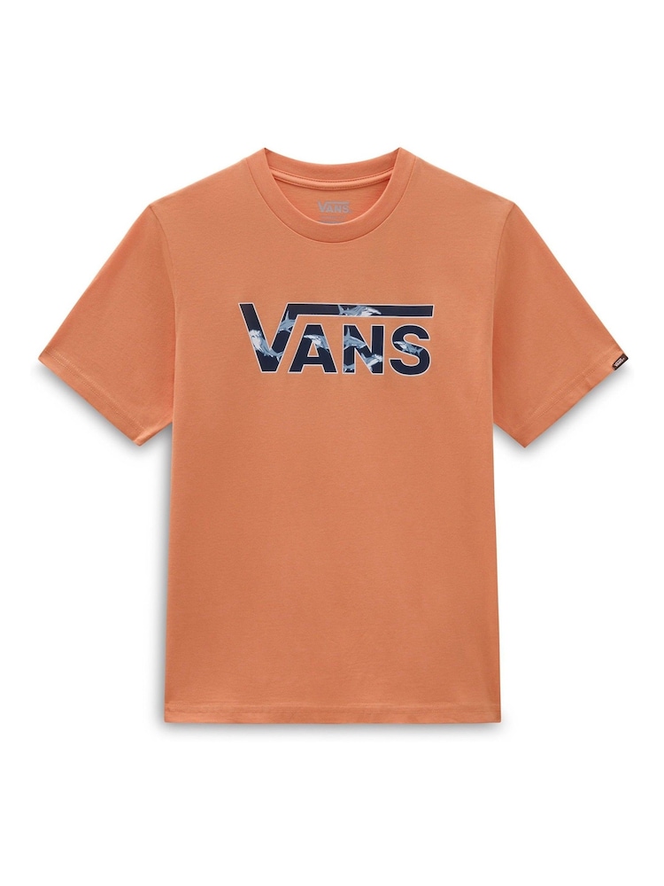 Оранжевый - Классическая футболка для мальчиков с логотипом Vans - Изображение 1 из 2