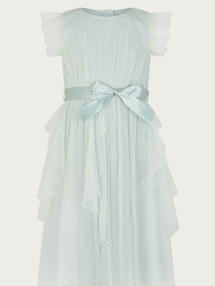 Monsoon Green Stacie Waterfall Dress - Image 1 of 3